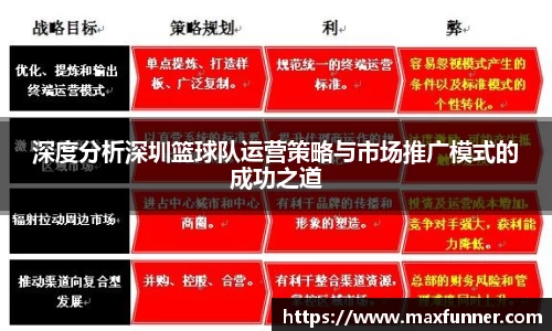 深度分析深圳篮球队运营策略与市场推广模式的成功之道