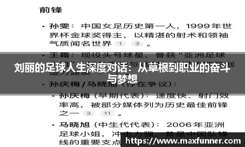 刘丽的足球人生深度对话：从草根到职业的奋斗与梦想